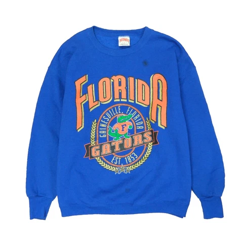 Vintage Florida Gators Nutmeg Mills Sweatshirt Crewneck Size XL Blue 90s NCAA Cover