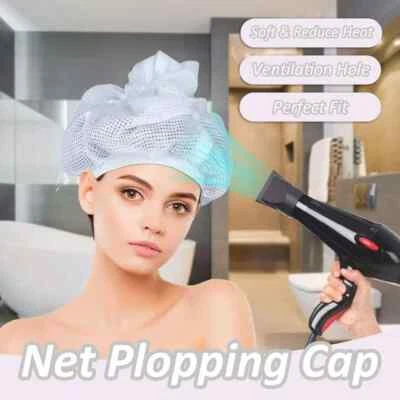 YumSur Net Plopping Cap for Drying Curly Hair PACK OF TWO Net Plopping Cap