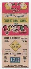 1952 Utah License Plate & Road Signs Candy Card Licade Merley Candy California