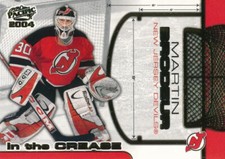 2003-04 Pacific IN THE CREASE #7 MARTIN EMBROIDERY - NEW JERSEY DEVILS