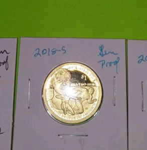 2018 S Jim Thorpe Native Dollar Gem Proof Wa Tho Huk Sacagawea Football Legend A - Picture 1 of 6
