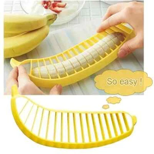 Banana Slicer Cutter Split Kitchen Fruits Easy Chop Cut Plastic Gadget Tool Bar - Picture 1 of 8