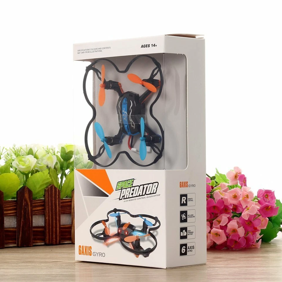 Cuadricóptero Space Predator 1501 2.4G 4 canales RC 3D abatible 6 ejes giroscopio OVNI Foto 1 de 4