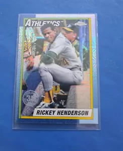 2025 Topps Series 1 - 1990 Topps Chrome Silver Pack Rickey Henderson #T90C-40 - Picture 1 of 1