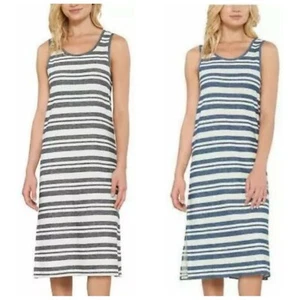 Neu mit Etikett Matty M Damen-Bleistiftkleid mit Seitenschlitz und Tank Streifen VIELFALT - Bild 1 von 7
