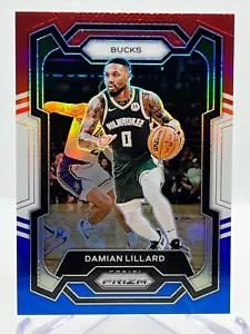 DAMIAN LILLARD 2023-24 Panini Prizm Baloncesto #35 ROJO BLANCO Y AZUL PRIZM - Imagen 1 de 2