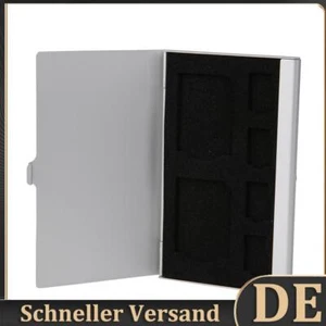 Neuf Aluminium SD/TF Cartes Mémoire Storage Box 2 SD + 4TF Micro SD Cartes Protection - Photo 1/5