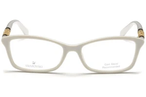 Swarovski SW5257 021 Ivory White Plastic Cat Eyeglasses 53-16-140 SK5257 5257 RX - Picture 1 of 5
