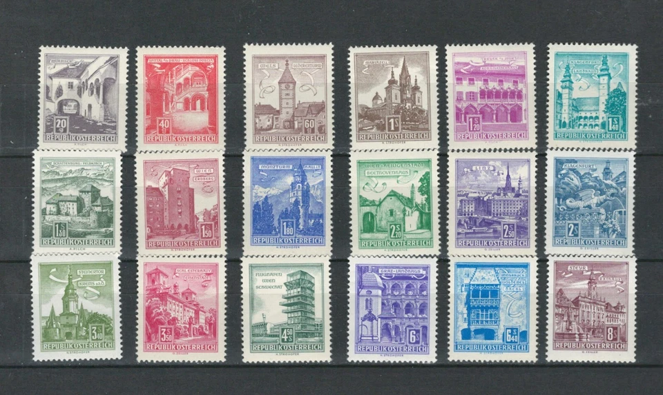 AUSTRIA  EUROPE   MNH SELECTION SET OF SITES & CASTLES  STAMPS (Austria 322) - Image 1 of 1