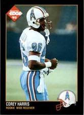 1992 Collectors Edge Corey Harris RC Houston Oilers #200