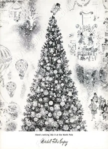 1965 Marshall Field Chicago store Christmas tree vintage art NEW POSTER 18x24 - Picture 1 of 1
