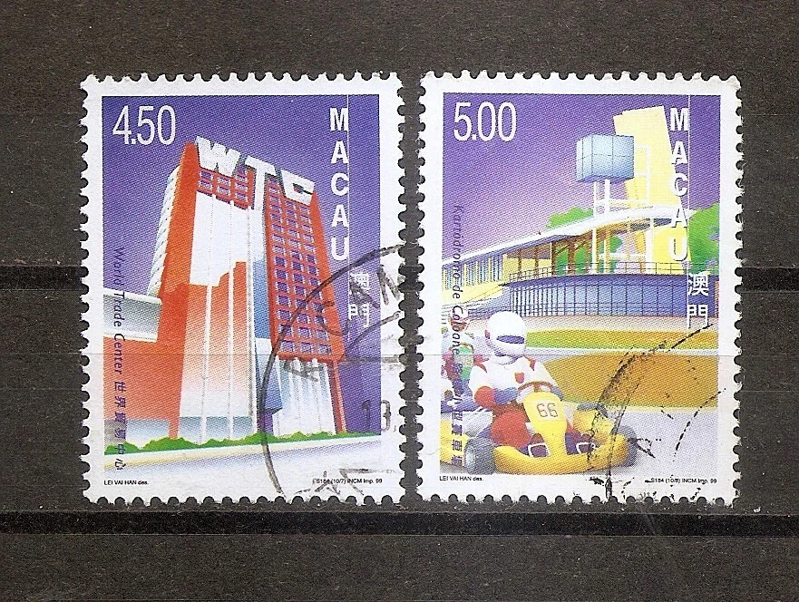 99c Starts - MACAU - New Buildings 1999 Scott 995-6 SG 1113-4 Used - Image 1 of 1