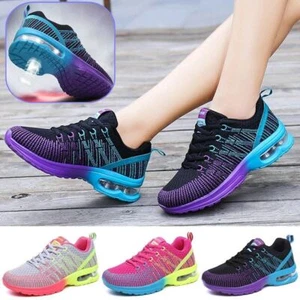 Women's Air Cushion Running Shoes Non-slip Breathable Casual Tennis Sneakers Gym - Picture 1 of 14
