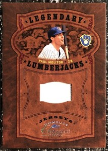 2005 PAUL MOLITOR Donruss Classics Legendary Lumberjacks /50 Game Used Jersey GU