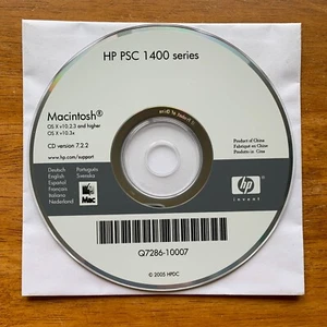 (Disc Only) HP PSC 1400 series (Macintosh) CD version 7.2.2 printer software mac - Picture 1 of 1