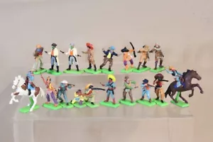 BRITAINS DEETAIL JOB LOT de cowboys américains du wild west et indiens mexicains 29om - Photo 1 sur 20