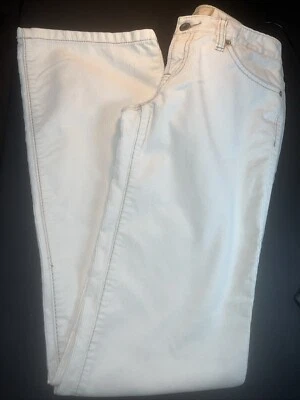 Calça feminina Ann Taylor Loft original bootcut veludo 0 branca elástica 5 bolsos - Imagem 1 de 4