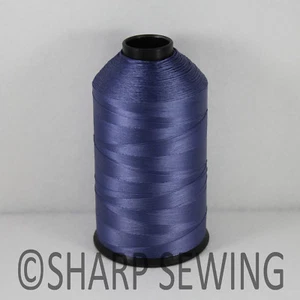 MED BLUE ROYAL 8 OZ N21 2800 YRDS CONE 69 BONDED NYLON THREAD SEW LEATHER CANVAS - Picture 1 of 1