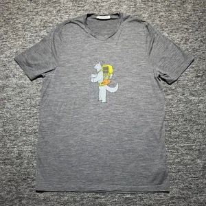 Icebreaker 150 Merino T-Shirt Mens Size Large Grey Tech Lite II 100% Merino Wool - Picture 1 of 9