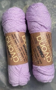 2 Skeins Caron Civona Yarn 5512 Lavender Dye Lot 906347 Baby Pompadour Sparkle - Picture 1 of 2