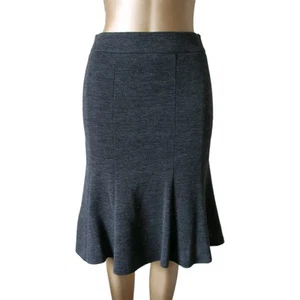 NEW Phase Eight Ponteroma Flippy Wool Blend Stretch Skirt 8 Grey Lined Stretch - Picture 1 of 5