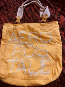 Yellow And White Aeropostale Tote Bag - Picture 1 of 6