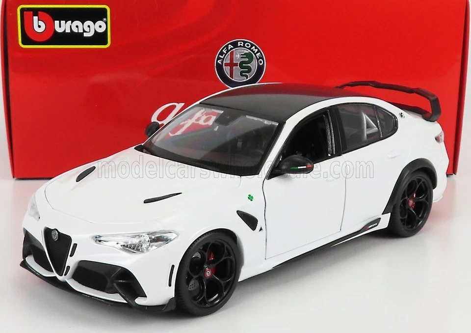 BURAGO 18-01448 ALFA ROMEO - GIULIA GTAm 2020 - BIANCO TROFEO - WHITE - 1/18