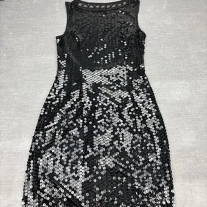 Nite Line Dress Womens Small Sequin Sleeveless Party Sheath 90s Glam Vintage - Picture 1 of 8