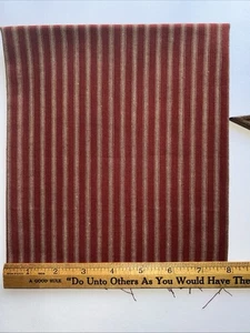 DEEP RED Dunroven Ticking Stripe Homespun Fabric 1/2 Yard or 1 Yard YOU CHOOSE - Picture 1 of 1