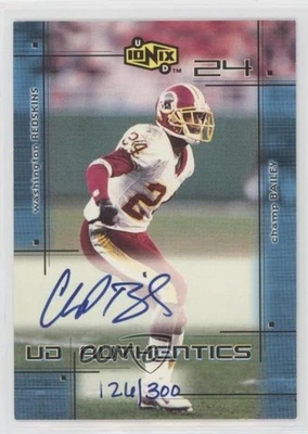 2000 UD Ionix UD Authentics /300 Champ Bailey #CA Auto HOF - Image 1 of 2