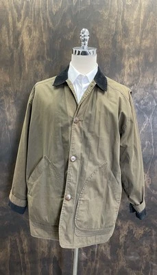 J. Chaqueta de granero CREW vintage de pana en contraste Oarsman en oliva talla L Foto 1 de 4