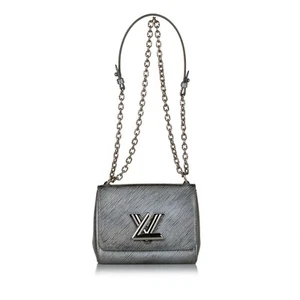 Authenticated Louis Vuitton Epi Twist PM Silver Leather Crossbody Bag - Picture 1 of 6