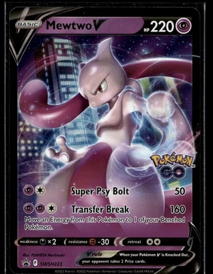 Mewtwo V Promo SWSH: Sword & Shield Promo Cards SWSH223 NM - Image 1 of 2