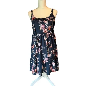 Vestido de sol floral Xhiliation talla pequeño recortes Pretty Cottage Boho Mini Micro - Imagen 1 de 9