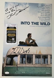 Foto firmada 12X18 de Emile Hirsch Brian Dierker INTO THE WILD PÓSTER JSA - Imagen 1 de 1