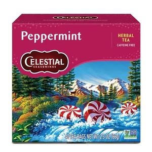 Celestial Seasonings Herbal Tea, Peppermint, 40 Count 40 (Pack of 6) - Picture 1 of 4