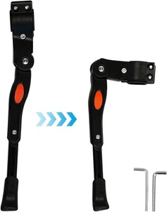 Aluminium Bicycle Kickstand C-Type Adjustable Bike Stand Alloy Clamp + Tool - Picture 1 of 5