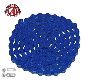 KMC ALTALINE Single Speed BIKE DK BLUE Chain 1/2x1/8x112 LINKS Cruiser FIXIE BMX - Picture 1 of 2