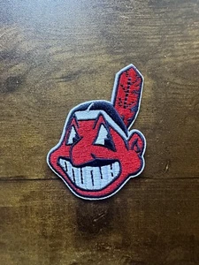 CLEVELAND INDIANS CHIEF WAHOO MLB BASEBALL  TRIBE EMBROIDERED IRON ON PATCH NEW - Picture 1 of 5