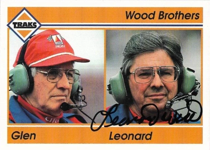 @@NASCAR Leonard Wood signed 1992 TRAKS racing card auto #62 HOF@3 - Image 1 of 1
