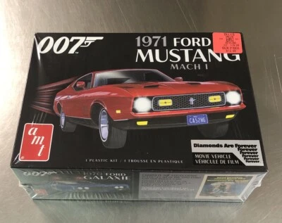 AMT 1971 FORD MUSTANG MACH 1 JAMES BOND 007 MOVIE VEHICLE 1/25 SCALE MODEL-KIT - Image 1 of 4