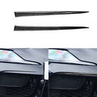2Pcs Front Face Bumper Trim Strip Real Carbon Fiber Cover For Supra GR A90 20-22