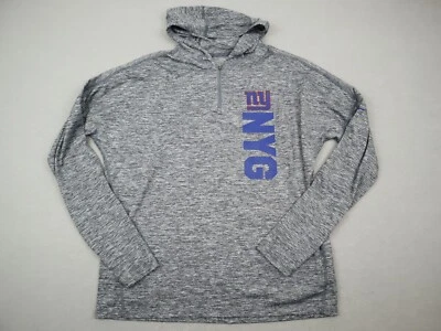 New York Giants Shirt Women Large Gray Nike 1/4 Zip Dri Fit Hood NFL NFC East L - Image 1 of 4