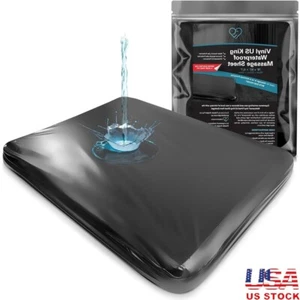 Waterproof Vinyl Massage Bed Sheet King Size Fitted Cover W/ Side Pocket New - Picture 1 of 11