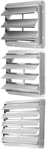 iPower 12"/14"/16"/18"/20'' Square Automatic Gravity Shutter Louver Vent, Silver - Picture 1 of 61