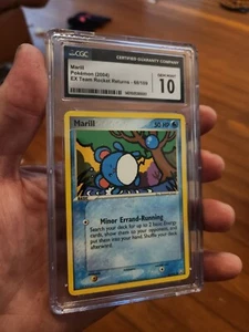CGC 10 GEM MINT Marill 68/109 EX Team Rocket Returns 2004 Pokemon Card - Picture 1 of 3