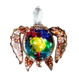 Meeresschildkröte mundgeblasen Glaskunst Figur Kristall Skulptur Tiere Deko Tier - Bild 1 von 5