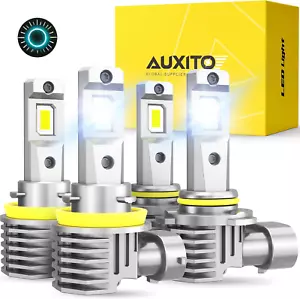 AUXITO 9005/HB3 H11/H8/H9 LED Bulbs Combo 50000LM Bright 6500K Cool White 120W - Picture 1 of 12