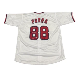 Gerardo Parra Signed Washington Custom Jersey w/ 2 Ins Beckett BAS COA - Picture 1 of 3