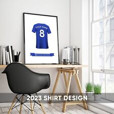 Personalised Chelsea FC Poster Chelsea Supporter Football Shirt Wall Art Print